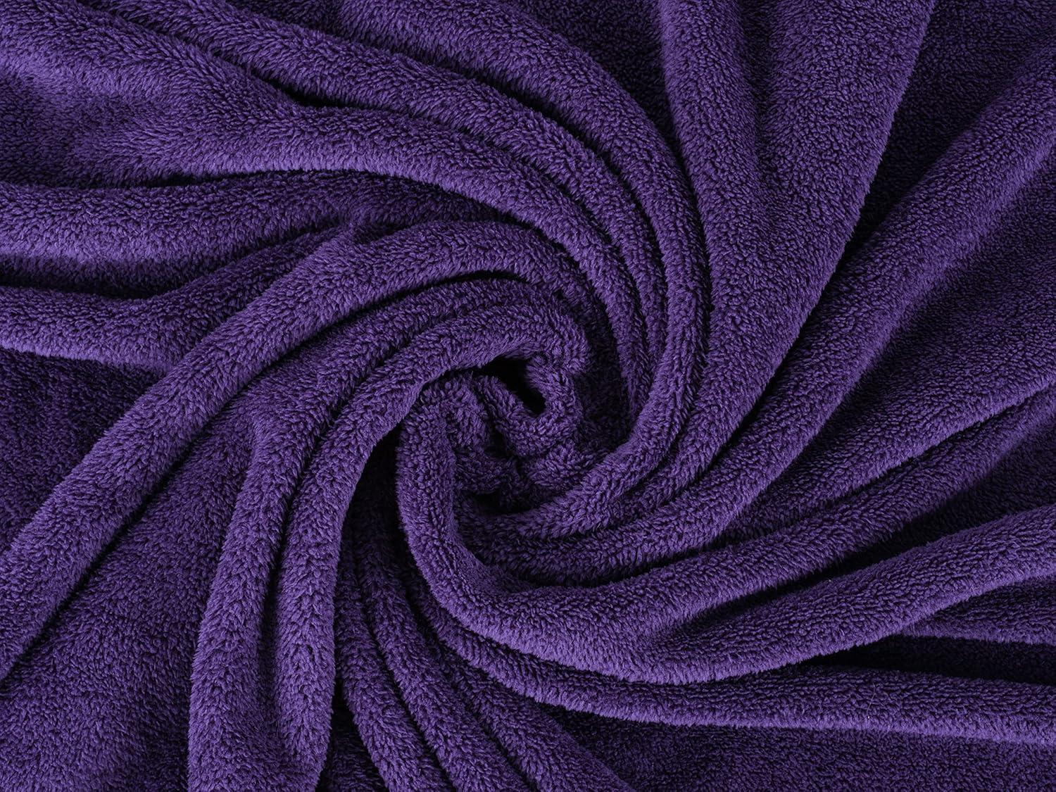 imageAmerican Soft Linen Bedding Fleece Blanket Twin Size 60x80 inch Plush Fuzzy Cozy Soft Blanket for Bed Sofa Couch GrayPurple