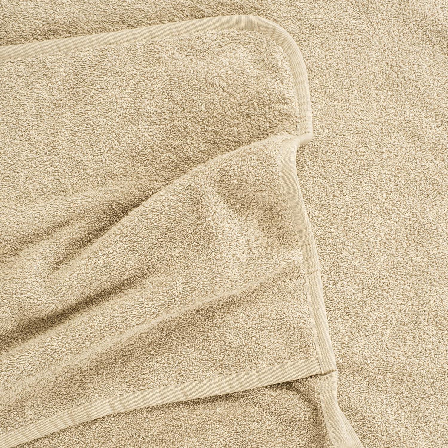 imageAmerican Soft Linen Chaise Lounge Covers with Pocket 86quotx32quot Oversized Beach Pool Lounge Chair Towel BeigeBeige Chair Towel