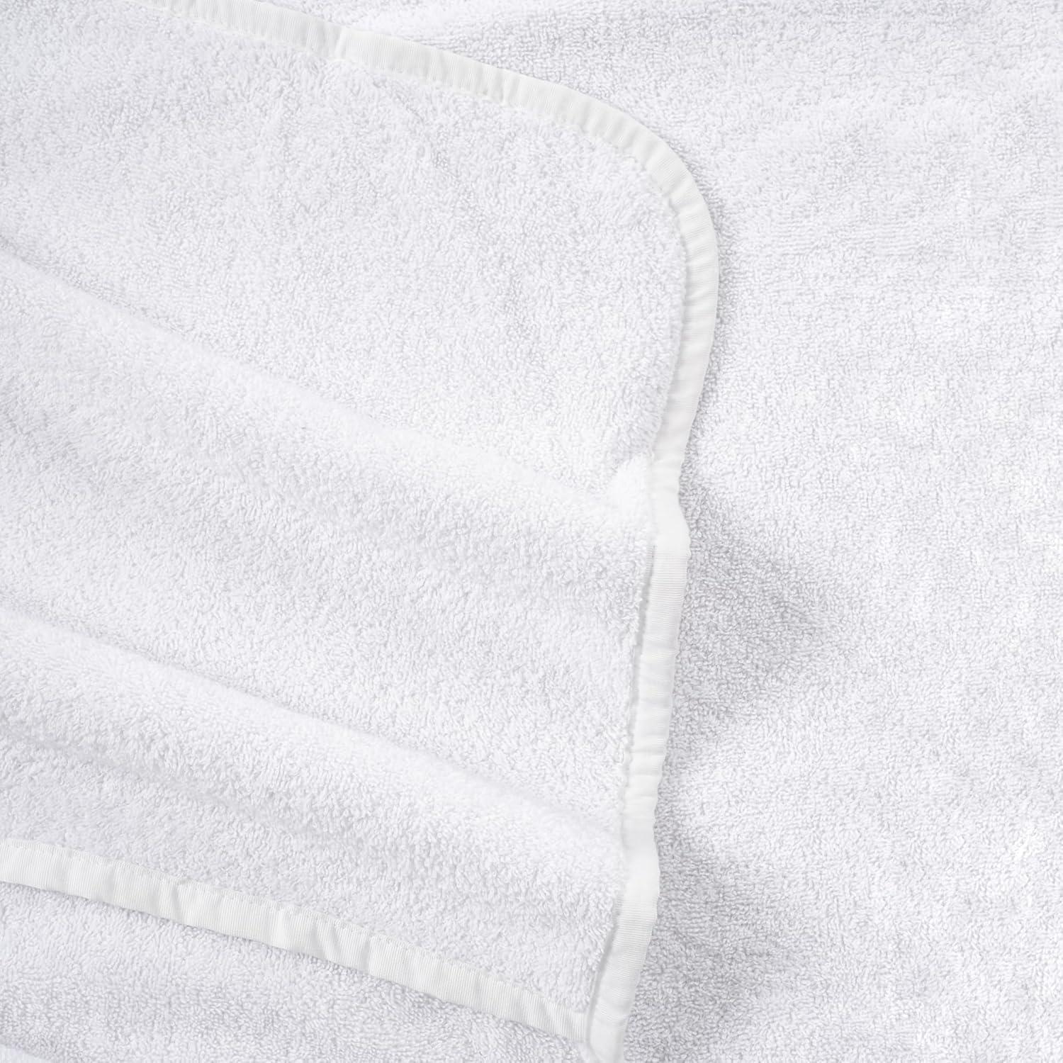 imageAmerican Soft Linen Chaise Lounge Covers with Pocket 86quotx32quot Oversized Beach Pool Lounge Chair Towel BeigeWhite Chair Towel