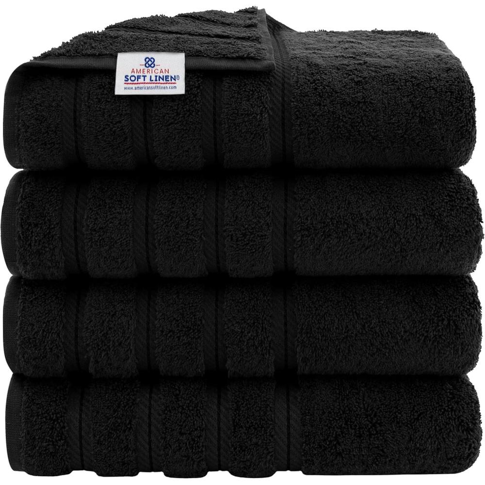imageAmerican Soft Linen 21x32 Fluffy Foamed Slip Reducer Bath Rug Machine Washable Area Bath Mat Rugs for Bathroom Navy BlueBlack