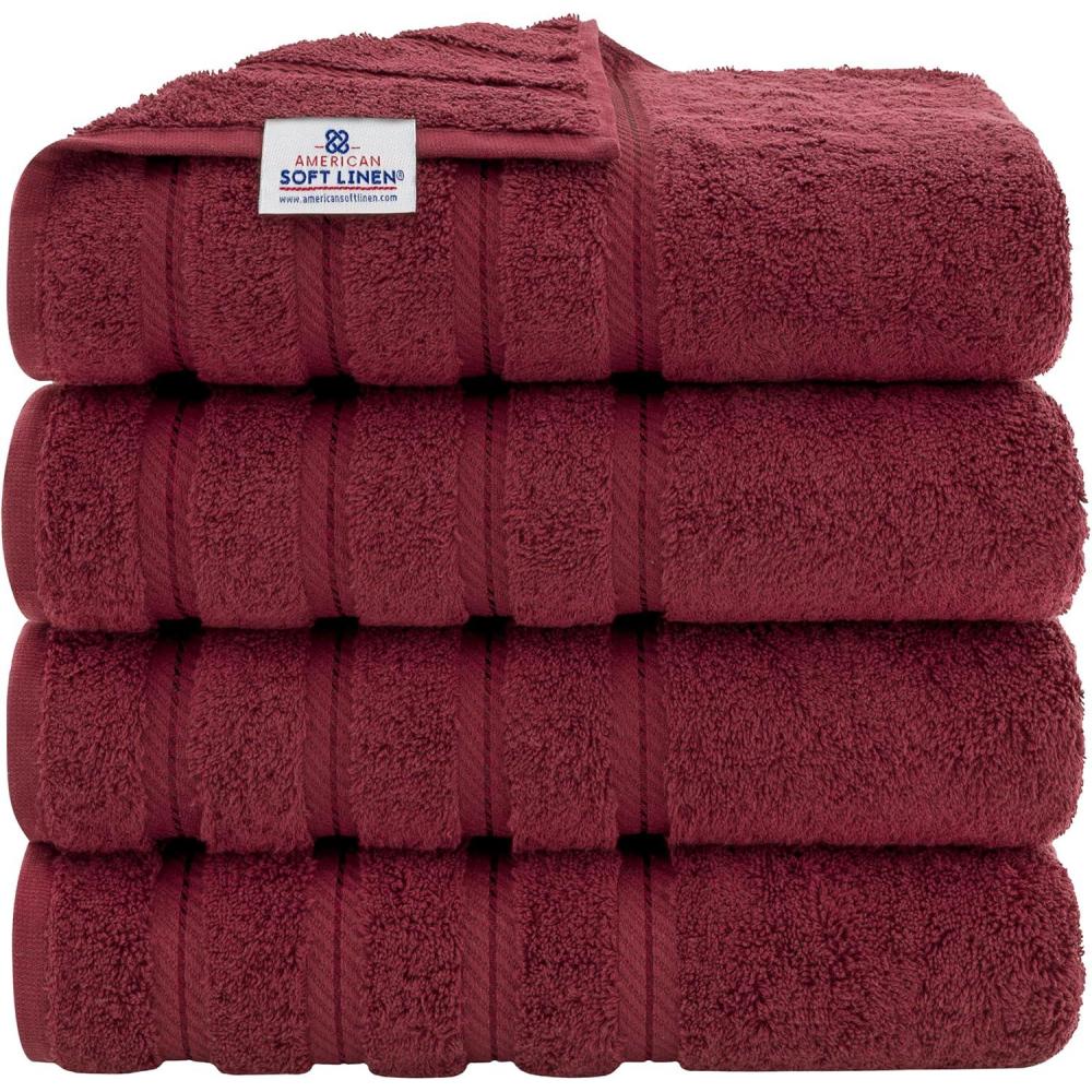imageAmerican Soft Linen 21x32 Fluffy Foamed Slip Reducer Bath Rug Machine Washable Area Bath Mat Rugs for Bathroom Navy BlueBordeaux Red