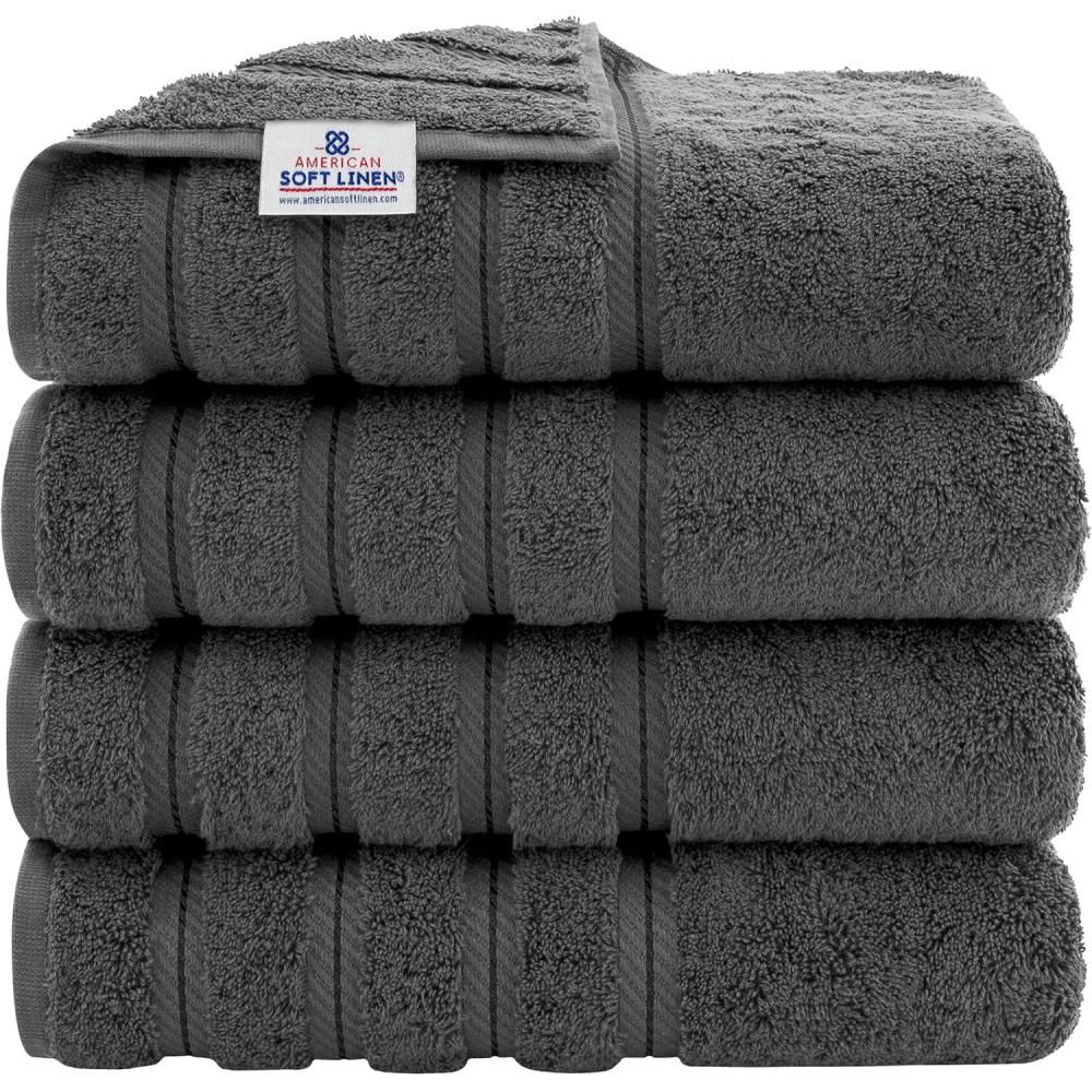 imageAmerican Soft Linen 21x32 Fluffy Foamed Slip Reducer Bath Rug Machine Washable Area Bath Mat Rugs for Bathroom Navy BlueDark Gray