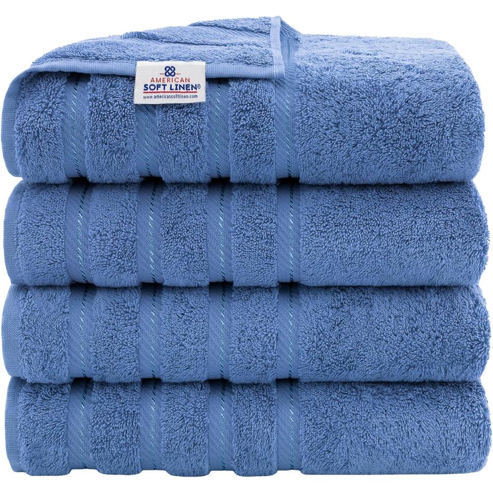 imageAmerican Soft Linen 21x32 Fluffy Foamed Slip Reducer Bath Rug Machine Washable Area Bath Mat Rugs for Bathroom Navy BlueElectric Blue