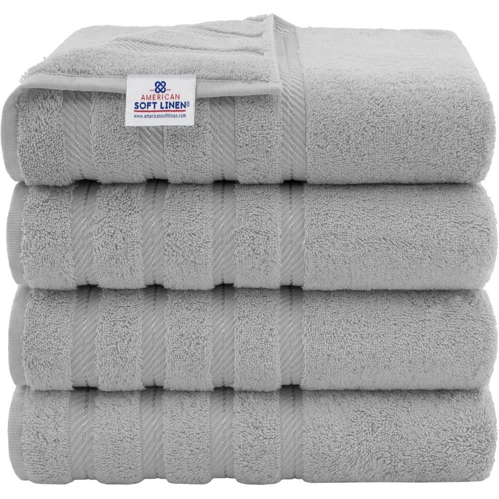imageAmerican Soft Linen 21x32 Fluffy Foamed Slip Reducer Bath Rug Machine Washable Area Bath Mat Rugs for Bathroom Navy BlueLight Grey