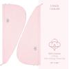 American Soft Linen 100% Cotton Hair Towels for Women, Head Towel Cap, Cotton Hair Turban Towel Wrap for Long Curly Anti Frizz Hair, Soft and Absorbent Cotton Hair Towels 2 Pack, Light Gray(Pink)