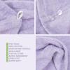 American Soft Linen 100% Cotton Hair Towels for Women, Head Towel Cap, Cotton Hair Turban Towel Wrap for Long Curly Anti Frizz Hair, Soft and Absorbent Cotton Hair Towels 2 Pack, White(Lilac)
