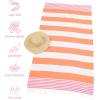 American Soft Linen 100% Cotton Turkish Peshtemal Beach Towels, 35″x60″ Size 4 Pack Swim Towels for Beach and Pool Towels, Brown(Pink)