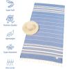 American Soft Linen 100% Cotton Turkish Peshtemal Beach Towels, 35″x60″ Size 4 Pack Swim Towels for Beach and Pool Towels, Rose(Blue)