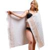 American Soft Linen 100% Cotton Turkish Peshtemal Beach Towels, 35″x60″ Size 4 Pack Swim Towels for Beach and Pool Towels, Rose(Brown)