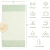 American Soft Linen 100% Cotton Turkish Peshtemal Beach Towels, 35″x60″ Size 4 Pack Swim Towels for Beach and Pool Towels, Rose(Green)