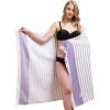 American Soft Linen 100% Cotton Turkish Peshtemal Beach Towels, 35″x60″ Size 4 Pack Swim Towels for Beach and Pool Towels, Rose(Purple)