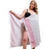 American Soft Linen 100% Cotton Turkish Peshtemal Beach Towels, 35″x60″ Size 4 Pack Swim Towels for Beach and Pool Towels, Rose(Rose)