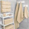 American Soft Linen 21×32 Fluffy Foamed Slip Reducer Bath Rug, Machine Washable Area Bath Mat Rugs for Bathroom, Navy Blue(Beige)