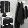 American Soft Linen 21×32 Fluffy Foamed Slip Reducer Bath Rug, Machine Washable Area Bath Mat Rugs for Bathroom, Navy Blue(Black)