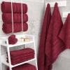American Soft Linen 21×32 Fluffy Foamed Slip Reducer Bath Rug, Machine Washable Area Bath Mat Rugs for Bathroom, Navy Blue(Bordeaux Red)