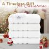 American Soft Linen 21×32 Fluffy Foamed Slip Reducer Bath Rug, Machine Washable Area Bath Mat Rugs for Bathroom, Navy Blue(Bright White)