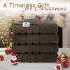 American Soft Linen 21×32 Fluffy Foamed Slip Reducer Bath Rug, Machine Washable Area Bath Mat Rugs for Bathroom, Navy Blue(Chocolate Brown)