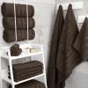 American Soft Linen 21×32 Fluffy Foamed Slip Reducer Bath Rug, Machine Washable Area Bath Mat Rugs for Bathroom, Navy Blue(Chocolate Brown)