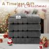 American Soft Linen 21×32 Fluffy Foamed Slip Reducer Bath Rug, Machine Washable Area Bath Mat Rugs for Bathroom, Navy Blue(Dark Gray)