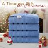 American Soft Linen 21×32 Fluffy Foamed Slip Reducer Bath Rug, Machine Washable Area Bath Mat Rugs for Bathroom, Navy Blue(Electric Blue)