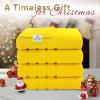 American Soft Linen 21×32 Fluffy Foamed Slip Reducer Bath Rug, Machine Washable Area Bath Mat Rugs for Bathroom, Navy Blue(Lemon Yellow)