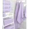 American Soft Linen 21×32 Fluffy Foamed Slip Reducer Bath Rug, Machine Washable Area Bath Mat Rugs for Bathroom, Navy Blue(Lilac)