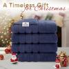 American Soft Linen 21×32 Fluffy Foamed Slip Reducer Bath Rug, Machine Washable Area Bath Mat Rugs for Bathroom, Navy Blue(Navy Blue)