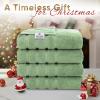 American Soft Linen 21×32 Fluffy Foamed Slip Reducer Bath Rug, Machine Washable Area Bath Mat Rugs for Bathroom, Navy Blue(Sage Green)