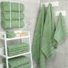 American Soft Linen 21×32 Fluffy Foamed Slip Reducer Bath Rug, Machine Washable Area Bath Mat Rugs for Bathroom, Navy Blue(Sage Green)