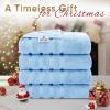 American Soft Linen 21×32 Fluffy Foamed Slip Reducer Bath Rug, Machine Washable Area Bath Mat Rugs for Bathroom, Navy Blue(Sky Blue)