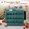 American Soft Linen 21×32 Fluffy Foamed Slip Reducer Bath Rug, Machine Washable Area Bath Mat Rugs for Bathroom, Navy Blue(Teal)
