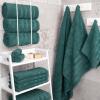 American Soft Linen 21×32 Fluffy Foamed Slip Reducer Bath Rug, Machine Washable Area Bath Mat Rugs for Bathroom, Navy Blue(Teal)