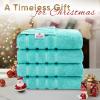 American Soft Linen 21×32 Fluffy Foamed Slip Reducer Bath Rug, Machine Washable Area Bath Mat Rugs for Bathroom, Navy Blue(Turquoise Blue)