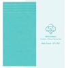 American Soft Linen 21×32 Fluffy Foamed Slip Reducer Bath Rug, Machine Washable Area Bath Mat Rugs for Bathroom, Navy Blue(Turquoise Blue)