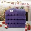 American Soft Linen 21×32 Fluffy Foamed Slip Reducer Bath Rug, Machine Washable Area Bath Mat Rugs for Bathroom, Navy Blue(Violet Purple)