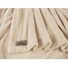 American Soft Linen Bedding Fleece Blanket Throw Size 50×60 inch Plush Fuzzy Cozy Soft Blanket for Bed, Sofa, Couch, Black(Beige)