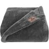 American Soft Linen Bedding Fleece Blanket Throw Size 50×60 inch Plush Fuzzy Cozy Soft Blanket for Bed, Sofa, Couch, Black(Gray)