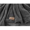 American Soft Linen Bedding Fleece Blanket Throw Size 50×60 inch Plush Fuzzy Cozy Soft Blanket for Bed, Sofa, Couch, Black(Gray)