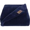American Soft Linen Bedding Fleece Blanket Throw Size 50×60 inch Plush Fuzzy Cozy Soft Blanket for Bed, Sofa, Couch, Black(Navy Blue)