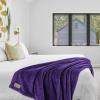 American Soft Linen Bedding Fleece Blanket Throw Size 50×60 inch Plush Fuzzy Cozy Soft Blanket for Bed, Sofa, Couch, Navy Blue(Purple)