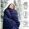 American Soft Linen Bedding Fleece Blanket Twin Size 60×80 inch Plush Fuzzy Cozy Soft Blanket for Bed, Sofa, Couch, Gray(Navy Blue)