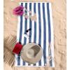 American Soft Linen Cabana Striped Beach Towels, 30×60 inch 4 Piece Oversize Pool Towels, Quick Drying Sand Free Swim Towels, Orange(Navy Blue)