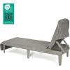American Soft Linen Chaise Lounge Covers with Pocket, 86″x32″ Oversized Beach Pool Lounge Chair Towel, Beige(Gray Chair Towel)