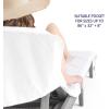 American Soft Linen Chaise Lounge Covers with Pocket, 86″x32″ Oversized Beach Pool Lounge Chair Towel, Beige(White Chair Towel)