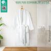 American Soft Linen Luxury Men’s Fleece Bathrobe Soft Warm Lightweight Plush Robe for Men Cozy Absorbent Spa Hotel Quality(White)
