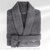 American Soft Linen Men’s 100% Cotton Terry Bathrobe – Soft, Absorbent, Quick Dry Turkish Robe for Men(Dark Gray)