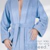 American Soft Linen Men’s 100% Cotton Terry Bathrobe – Soft, Absorbent, Quick Dry Turkish Robe for Men(Light Blue)