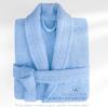 American Soft Linen Men’s 100% Cotton Terry Bathrobe – Soft, Absorbent, Quick Dry Turkish Robe for Men(Light Blue)