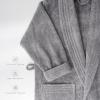 American Soft Linen Men’s 100% Cotton Terry Bathrobe – Soft, Absorbent, Quick Dry Turkish Robe for Men(Light Grey)