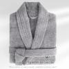 American Soft Linen Men’s 100% Cotton Terry Bathrobe – Soft, Absorbent, Quick Dry Turkish Robe for Men(Light Grey)